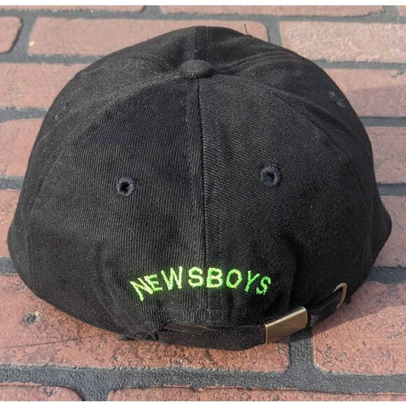 Newsboys Christian Rock Band Adjustable‎ Strapback Dad Hat Cap Vintage 90s Alien - Picture 3 of 5